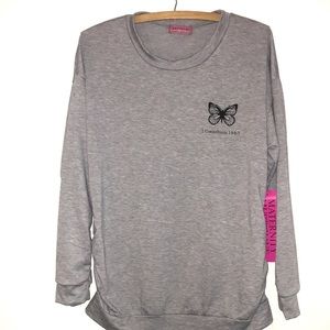 Ragdoll Maternity Long Sleeve Top Small Gray